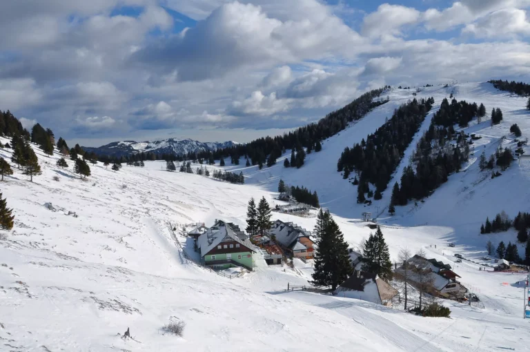 Alpine skigebied Krvavec in Slovenië