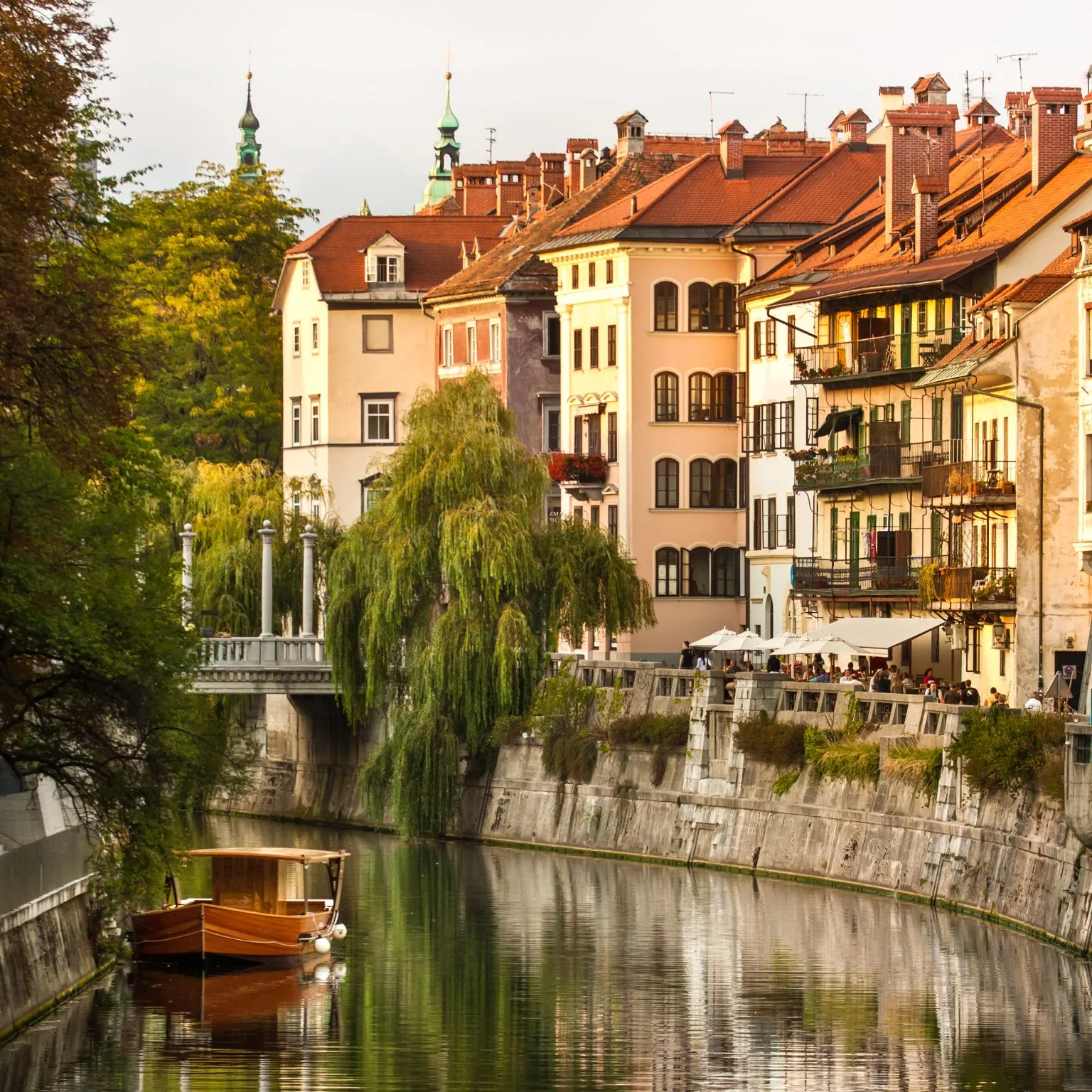 Medieval houses along the Ljubljanica