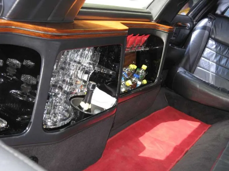 mini bar in limo