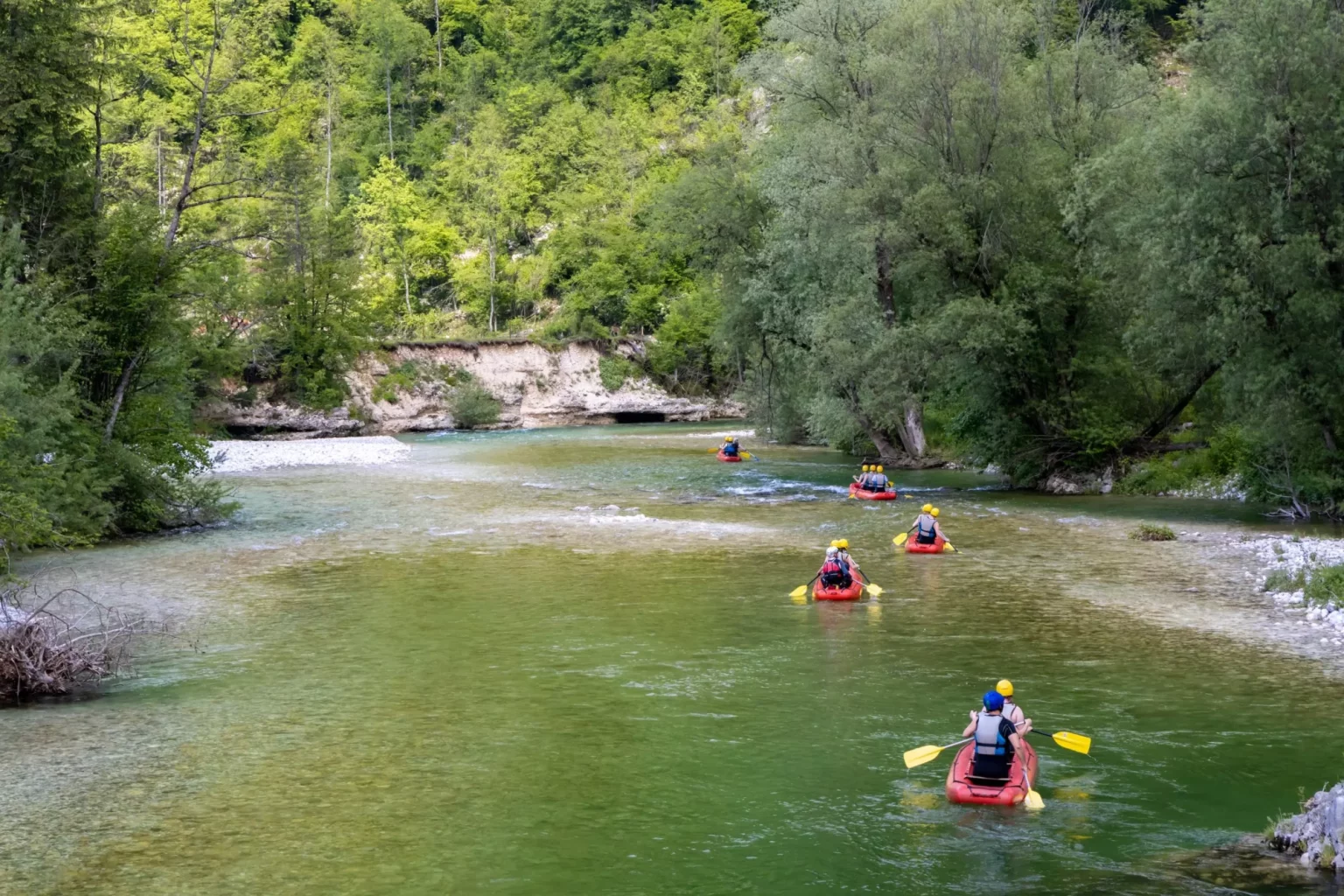 Rafting on the Sava Bohinjka in Slovenia