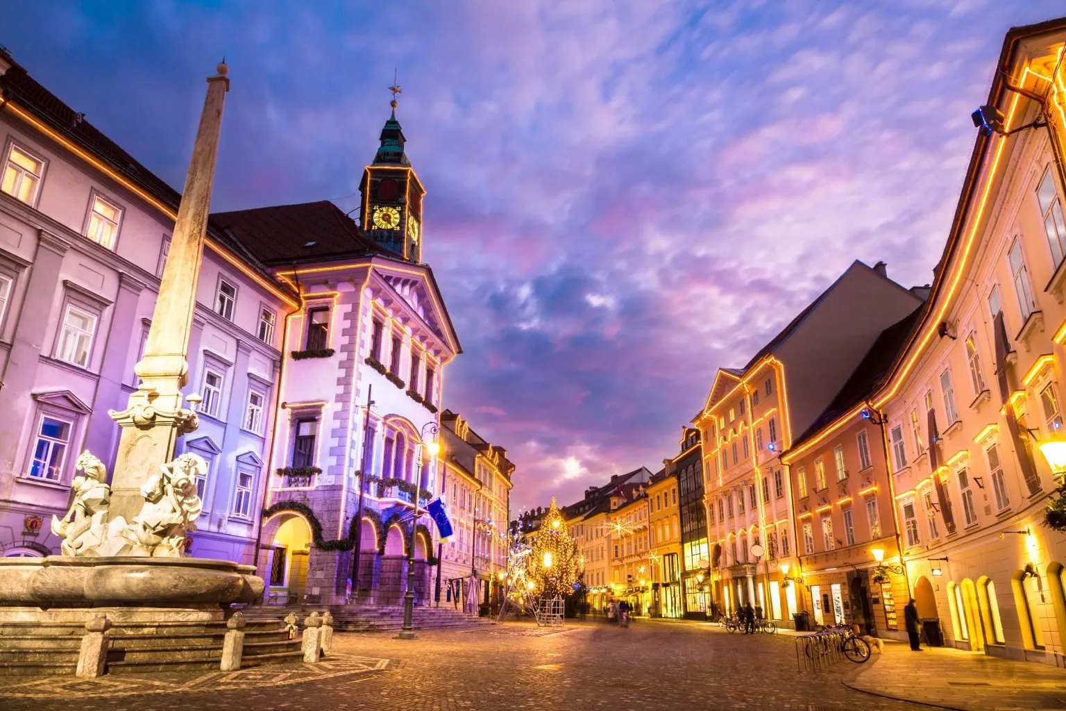 The medieval Old Town of Ljubljana